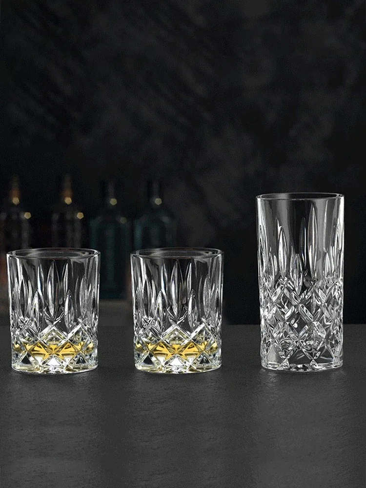 Whiskey cup foreign wine crystal glass wine hand engraving process