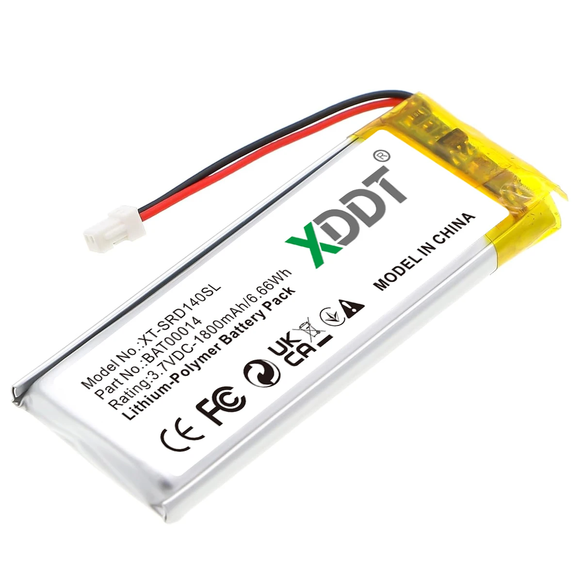 XDDT 3.7V 1800mAh Motorcycle Bluetooth Headset Battery For JBL Cardo Packtalk Edge / JBL Cardo Edge Earphone