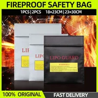 1/2PCS Fireproof RC LiPo Battery Safety Bag Portable Safe Guard Charge Sack 18x23cm 23x30cm Explosion Proof Fire Resistant