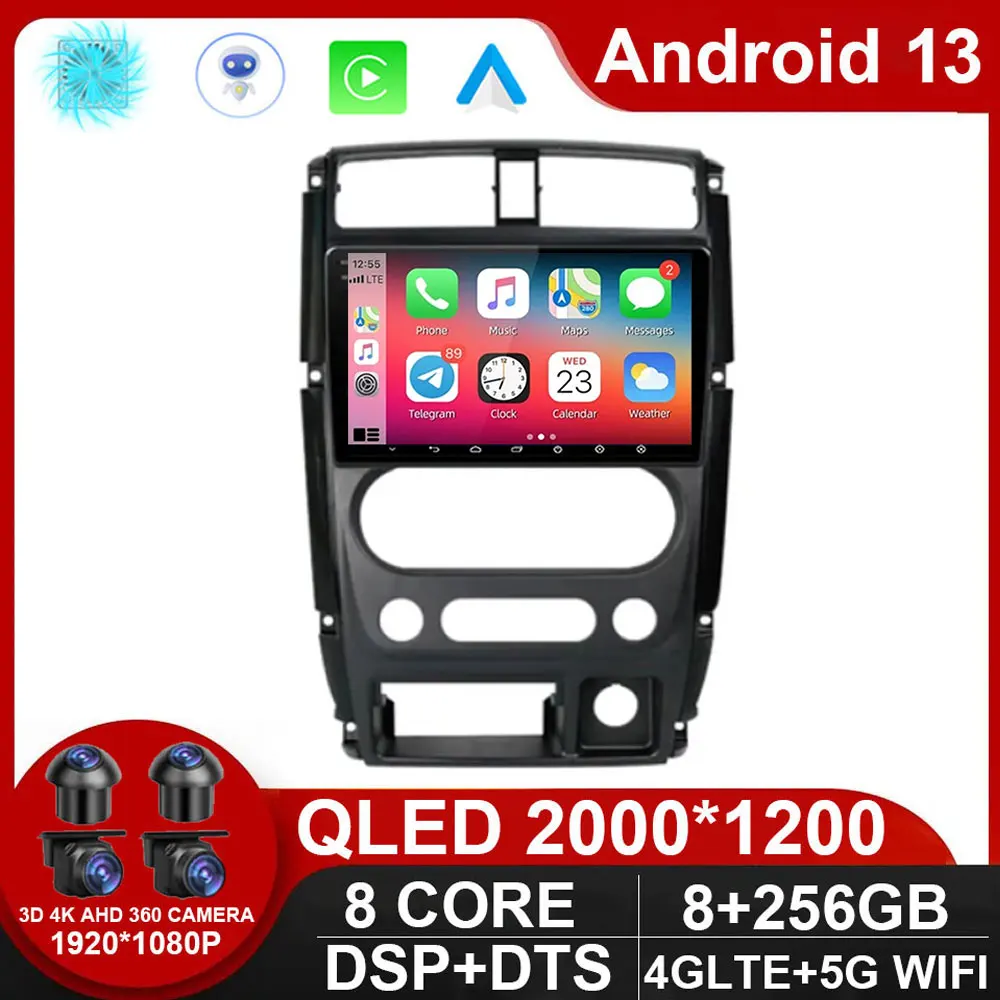 

For Suzuki Jimny 3 2005 - 2019 android 13 Car Radio Multimedia Video Player Navigation auto adapter GPS BT5.0 NO DVD