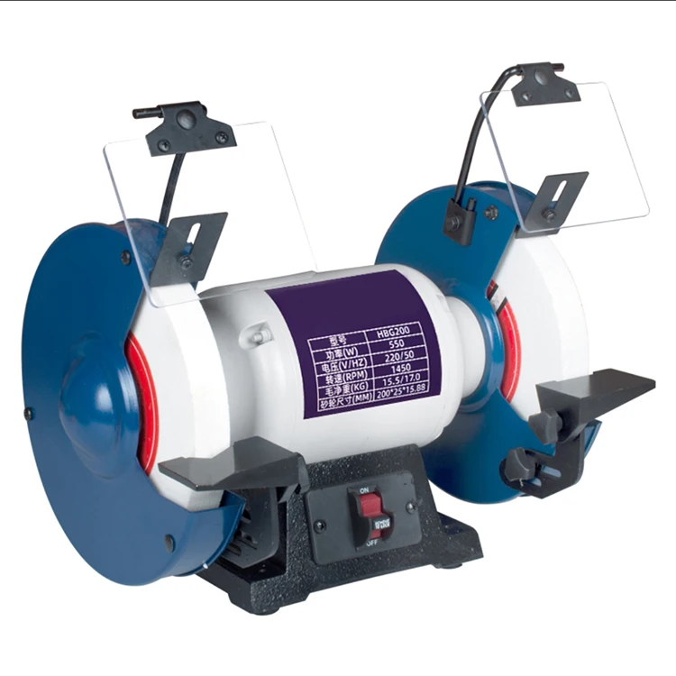 

Factory Price 220V/50Hz 8 Inch Low Speed Sharpener Polisher Multi Purpose Mini Grinding Wheels Industrial Bench Grinder Machine