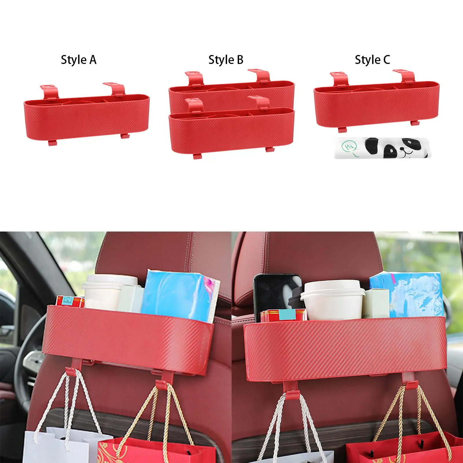 Car Seat Back Organiser Car Road Trip Accessories Portable Large Capacity Cup