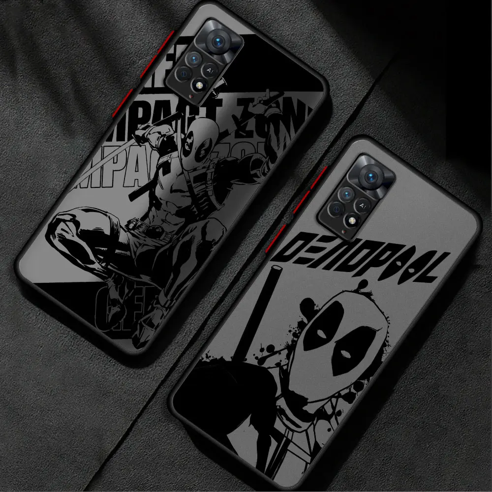 Marvel Spiderman Deadpool Phone Case for Xiaomi Redmi Note 10S 13 12 Pro 12S 11S 11T 11 Pro 10 Pro 9S 9 9T 5G 7 8 TPU Cover