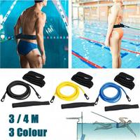 4m Adjustable Swim Training Resistance Elastic Belt Swimming Pool Exerciser Safety Rope Latex Tubes Swimming Training Rope