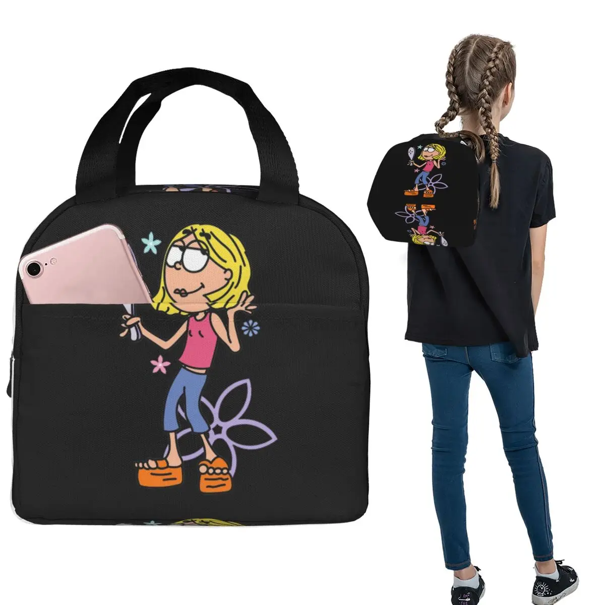 

Термосумка для обедов Lizzie Mcguire Cartoon для женщин и детей, портативная термосумка для еды, термосумка-тоут