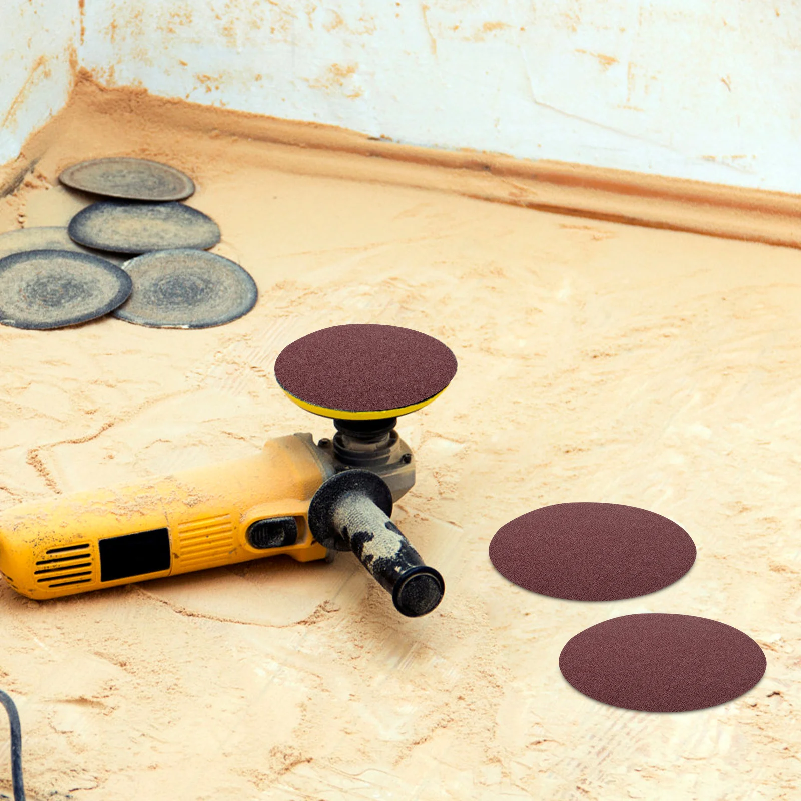 

Sandpaper Sheet Orbital Sander Pads Drill Sanding Attachment Adhesive Backed Grit Grinding Disc Buffing Wheels Discs