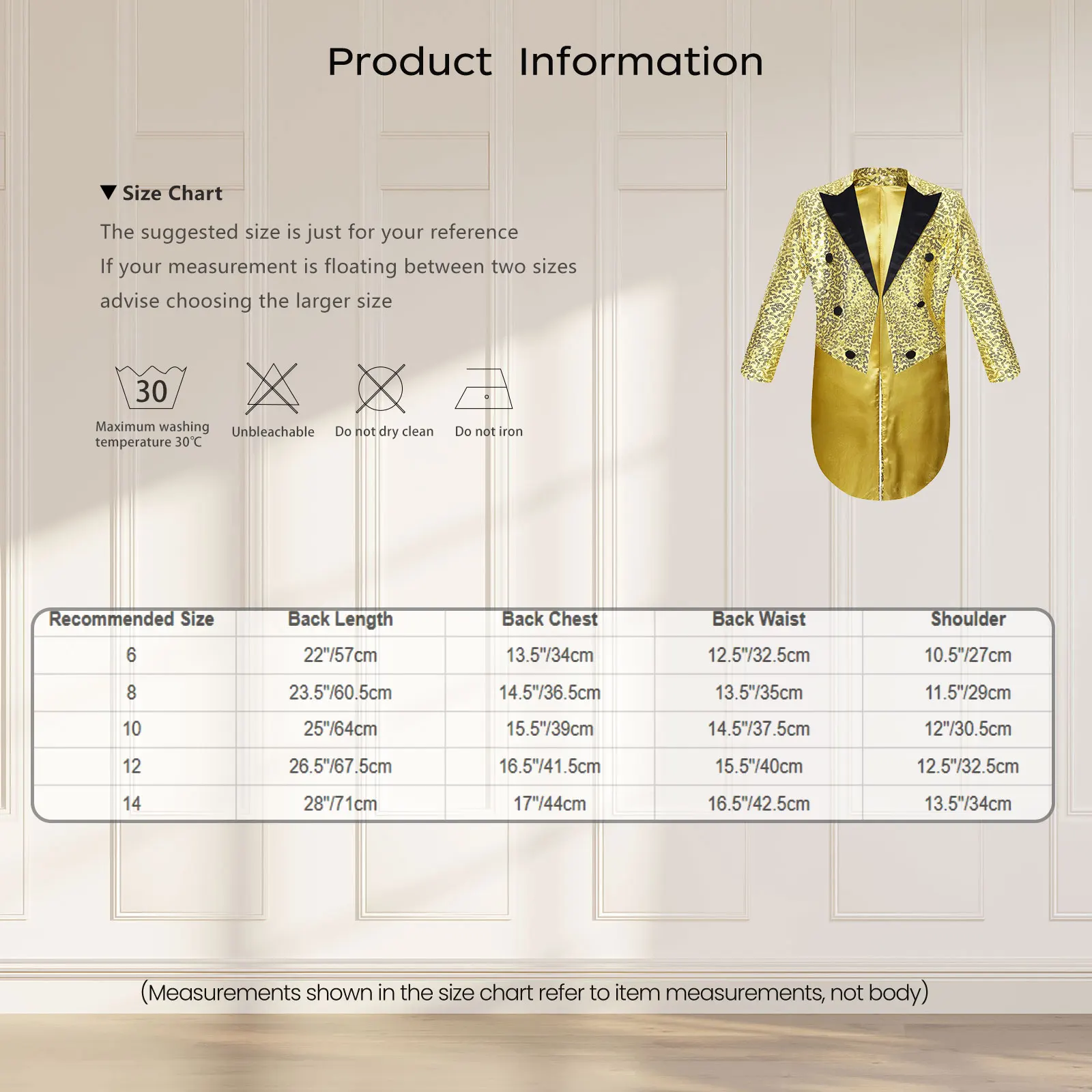 Boys Long Sleeve Sequin Blazer Tuxedo Coat Magic Circus Showman Costum Halloween Cosplay Prince Gentleman Suit Tailcoat Dress Up