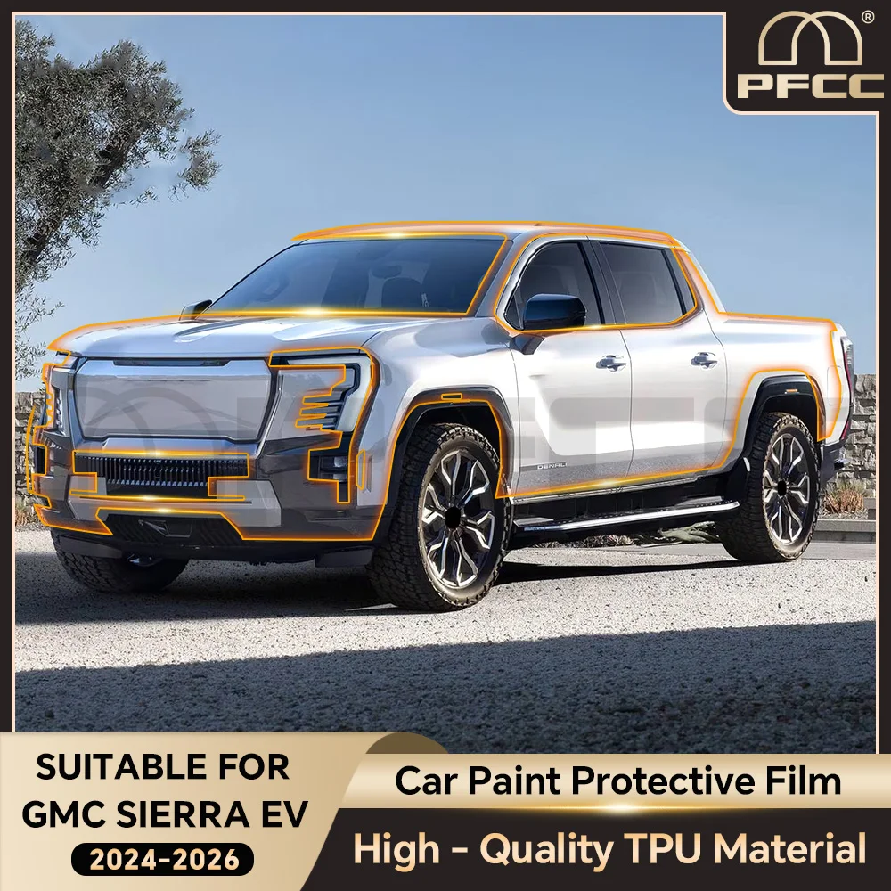 

TPU For GMC sierra EV 2024-2026 Pre-cut PPF Anti-Scratch Paint Protection Film Car Body Clear Bra Resistant Repairable Invisible