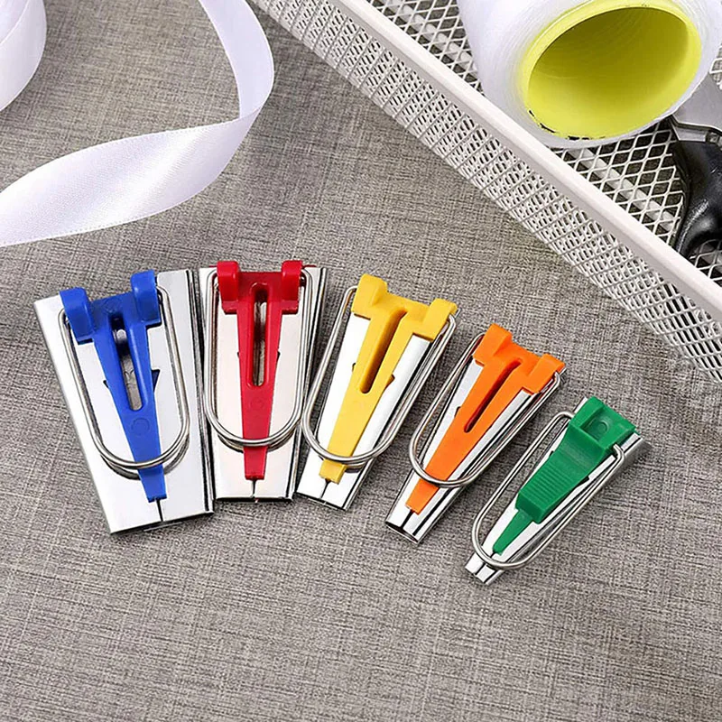 Bai 1Pcs Fabric Bias Tape Maker 6MM 9MM 12MM 18MM 25MM DIY Sewing Quilting Patchwork Tool Household Sewing Accessories Tools