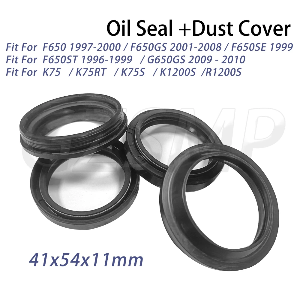 41x54x11 รถจักรยานยนต์ซีลน้ำมันโช๊คหน้า & ซีลกันฝุ่นสำหรับ F650 GS/SE/ST G650GS K75 K75RT K1200S R1200S
