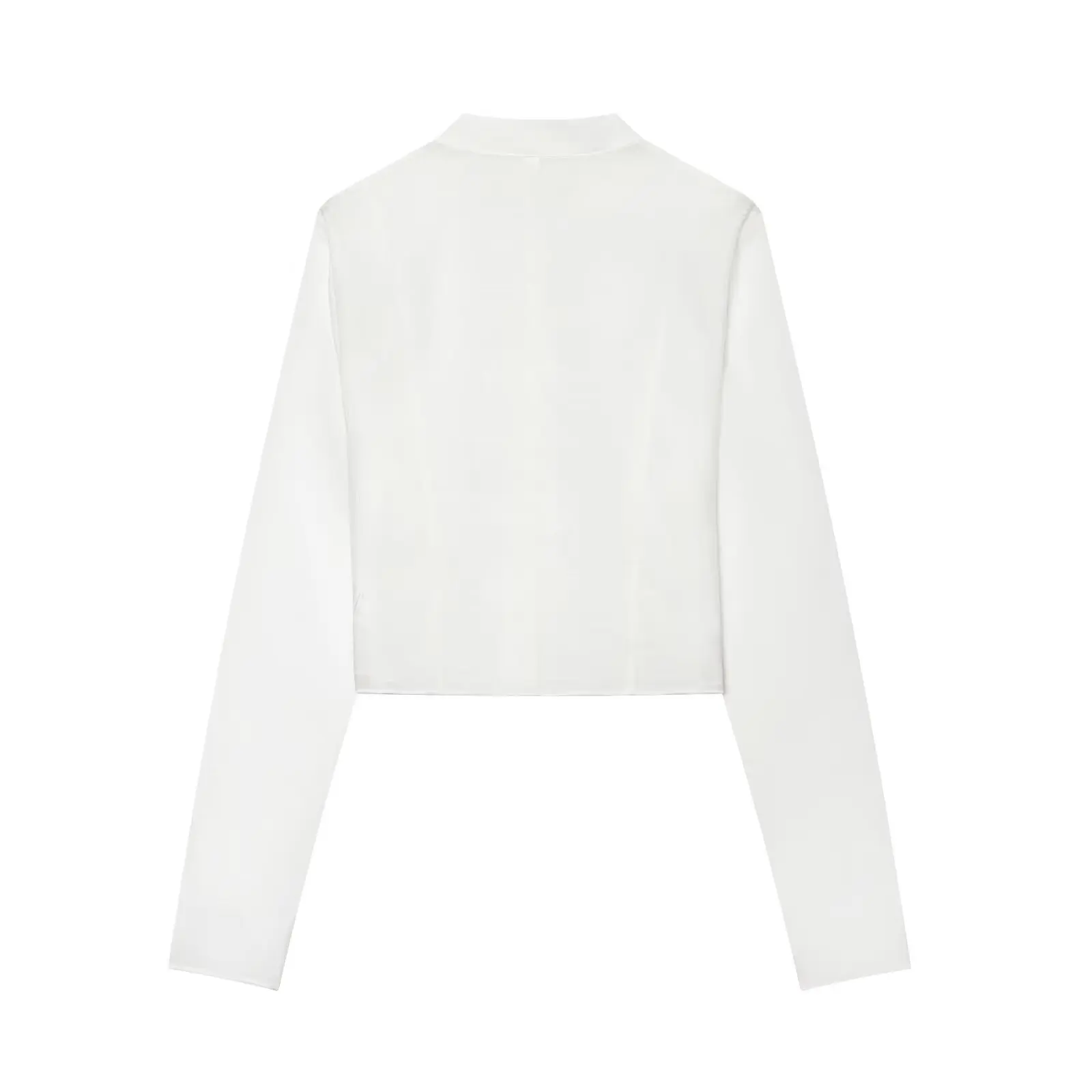 Chinese Style Women's Stand Collar Rope Buttons Long Sleeve Shirt White Loose Casual Blouse Short Tops