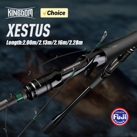 Kingdom Xestus Spinning Casting Fishing Rod 24-30T Carbon L ML M MH H Fuji O Rings 5 Sections Portable Bass Trout Travel Rod