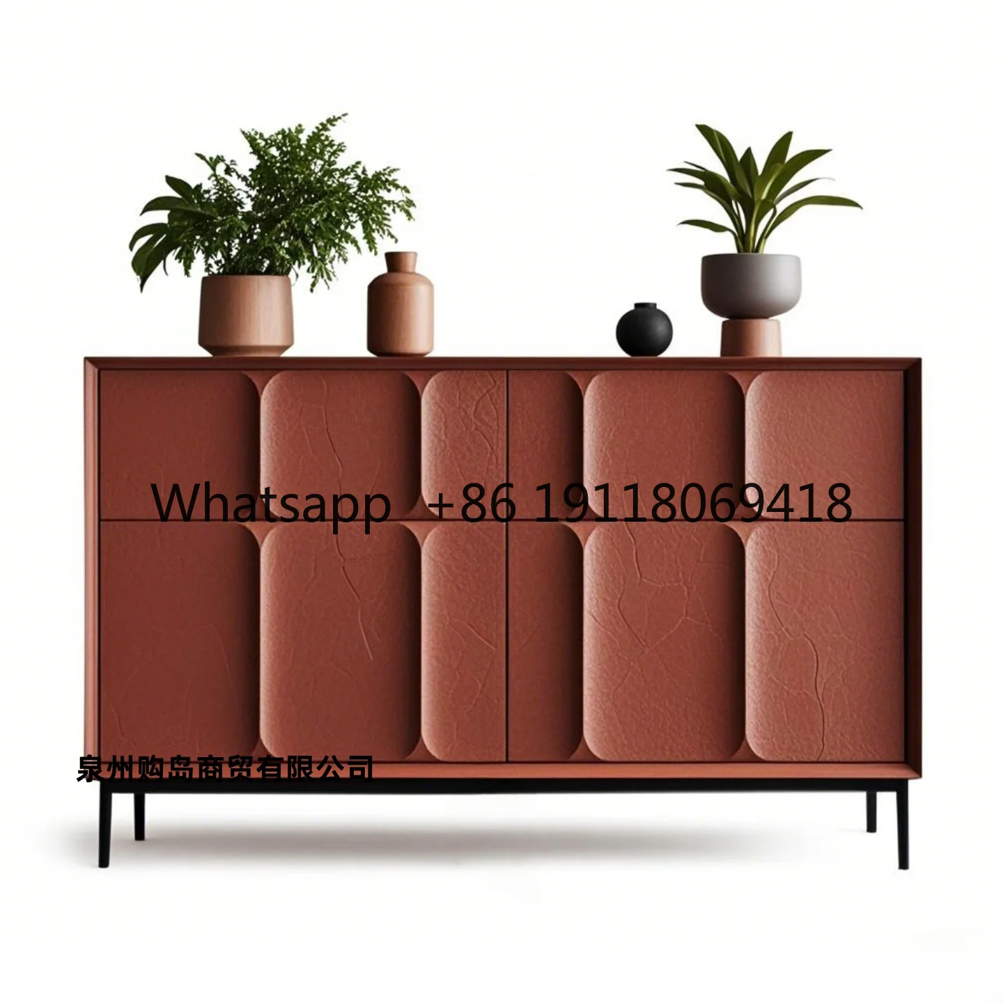 خزانة جانبية إيطالية بسيطة ومطلية، وخزانة تخزين مثبتة على الحائط لقاعة المدخل من الخشب الصلب