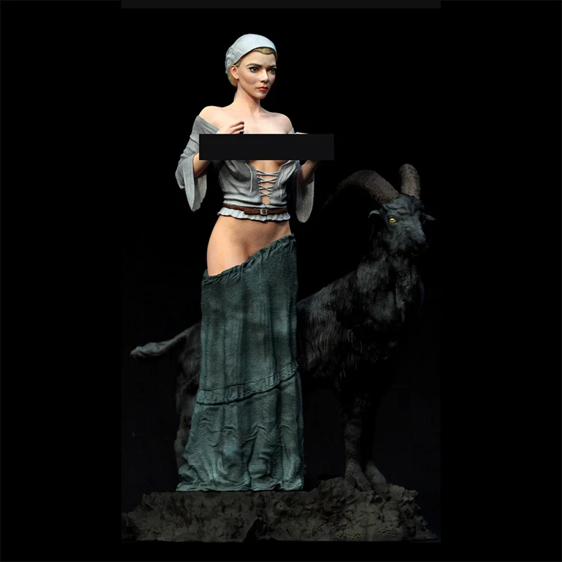 

1/24 75mm 1/18 100mm Resin Model The Witch with Goat Figure Unpainted No Color RW-1054