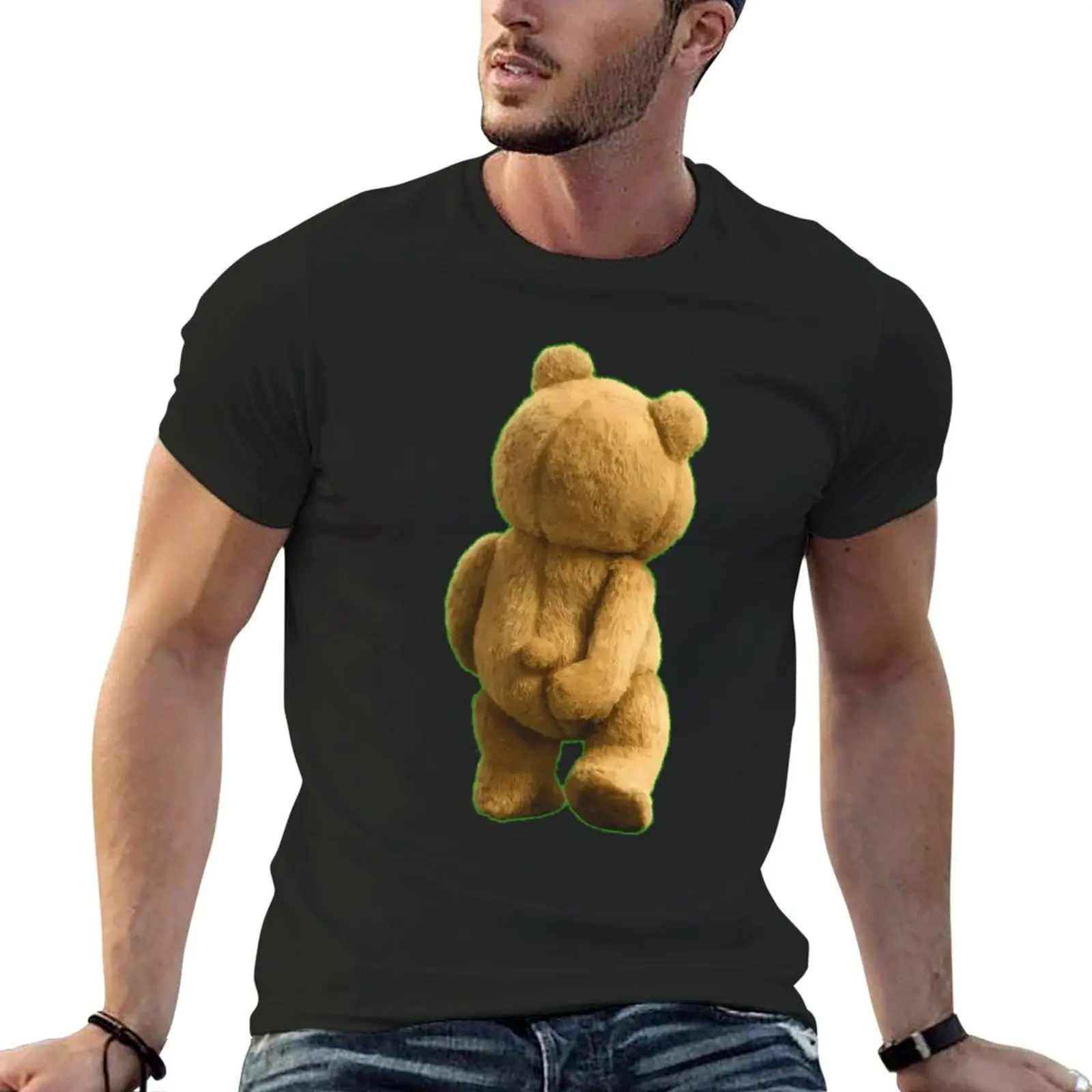 Ted Bear Scratching His Ass T-Shirt sublime customs design your own oversizeds T-shirts for men cotton