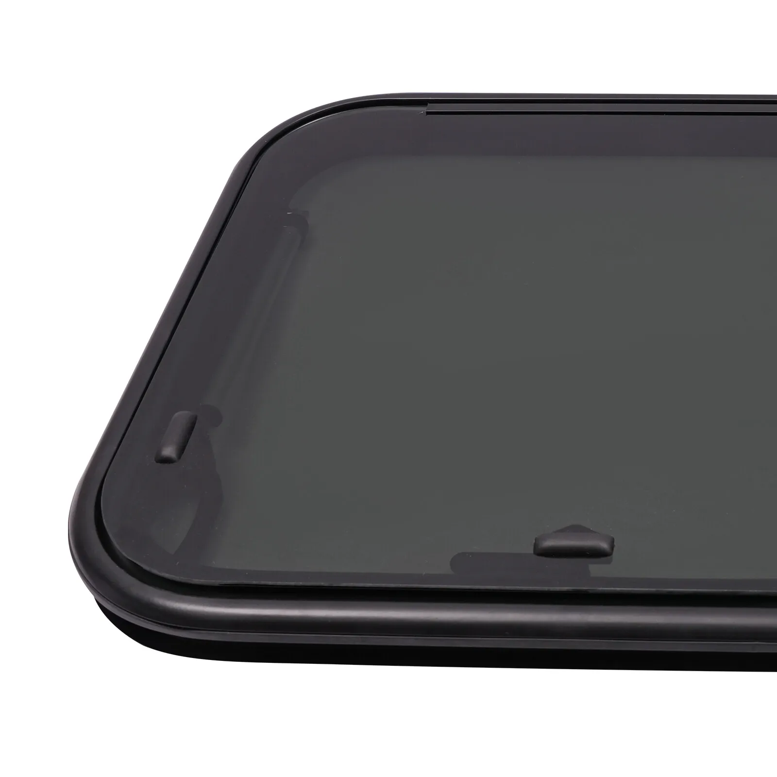 نافذة دفع RV مقاس 90 × 55 سم مع شاشة من الزجاج المقسى ومقبض قابل للقفل للتهوية والخصوصية لتحويل شاحنة مقطورة التخييم #6