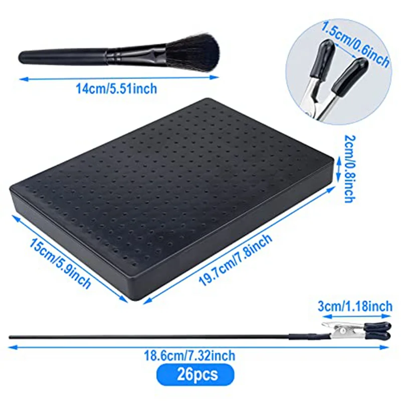 Настоятельно рекомендуется пластиковая подставка для рисования моделей (19 х 14 отверстий) и 26 шт. набор палочек с зажимом типа «крокодил» (7,87 х 5,9 дюйма