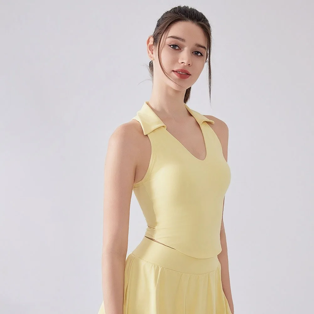 2 قطع مقاعد يوجا الرياضة المحاصيل القمم التنانير التنس مع السراويل النساء رياضية تجريب مجموعات الصالة الرياضية الملابس اللياقة البدنية الجري ملابس رياضية #5