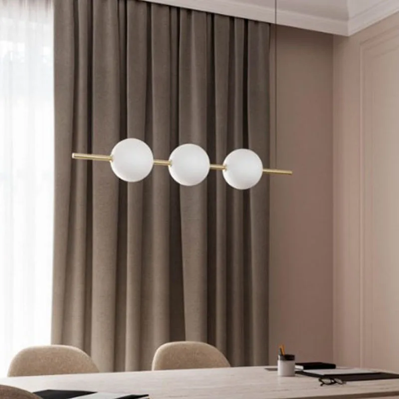 Restaurant Pendant Light Simple Modern Creative Light Luxury Magic Bean Round Bar Counter Dining Table Hanging Lamp Chandelier