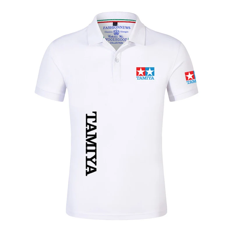 2024 Summer Mens TAMIYA Legendary 90 Car Toy Classic Logo Print Casual Lapel Collar Quick Dry Personality Solid Color Polo Shirt