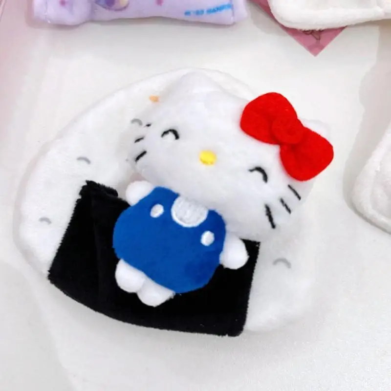 Anime Cartoon New Sanrios Plush Pendant Hello Kitty Kuromi Cinnamoroll Cure Doll Convenience Store Rices Vegetable Roll Series