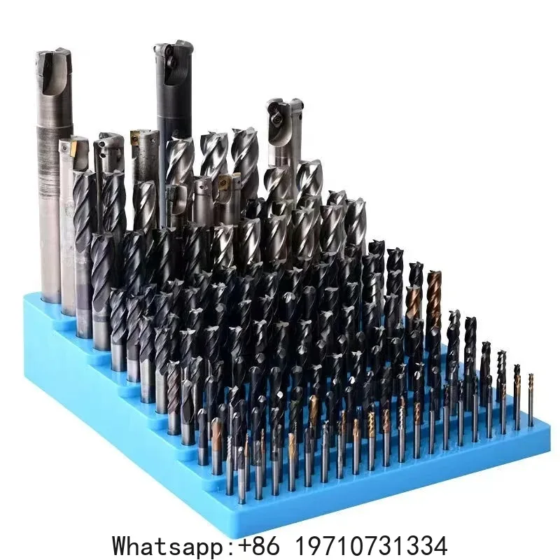 187 Grid Milling Cutter Storage Box Drill Bit Storage Tray 3-25mm Diameter Router Bits Organizer Placement Box Toolbox Multi