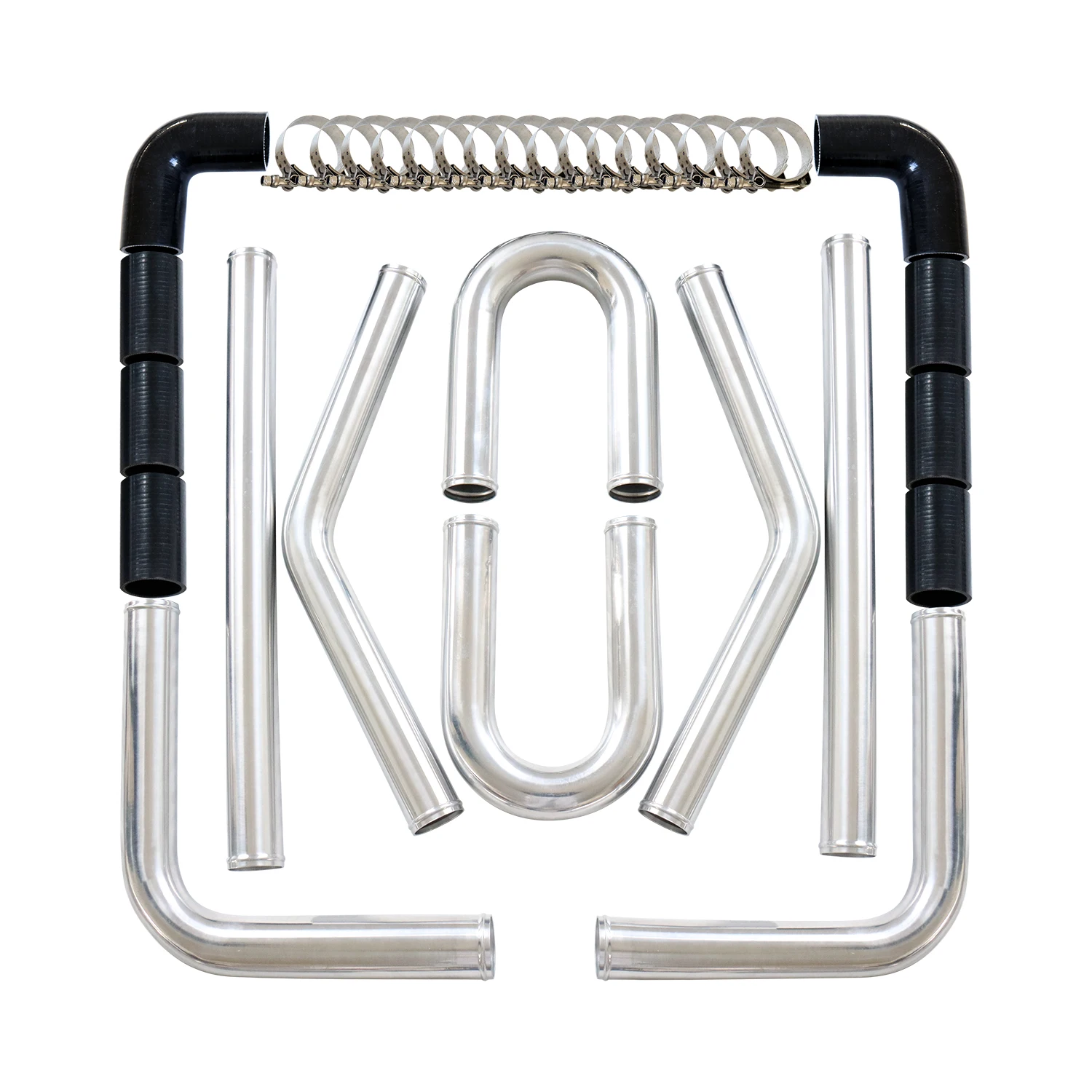 

Universal 2.5" Aluminum Elbow Intercooler Pipe Kit