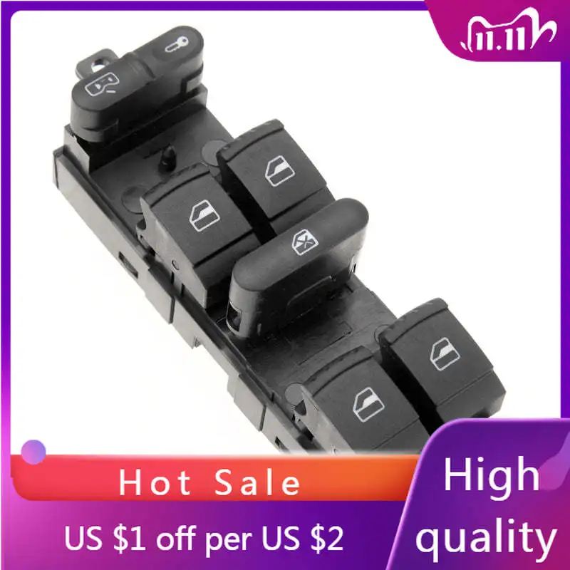 

1J4959857B Power Windows Master Switch for VW Golf Jetta Bora MK4 Passat B5,1998 1999 2000 2001 2002 2003 2004 2005
