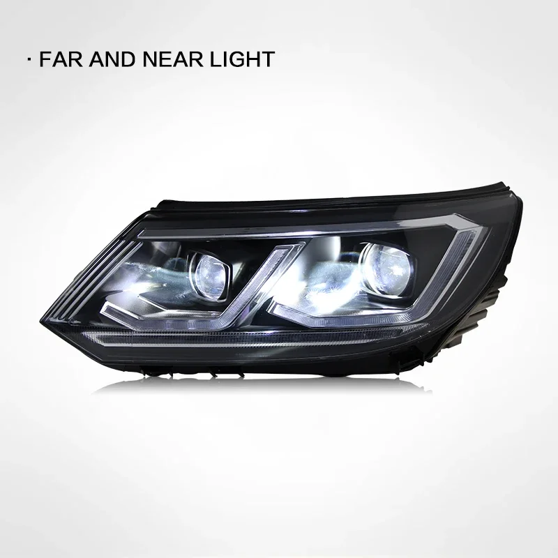車 DRL LED ヘッドライトアセンブリフォルクスワーゲンティグアン 2013-2017 フォグ DRL ブレーキターンシグナルランププラグアンドプレイ