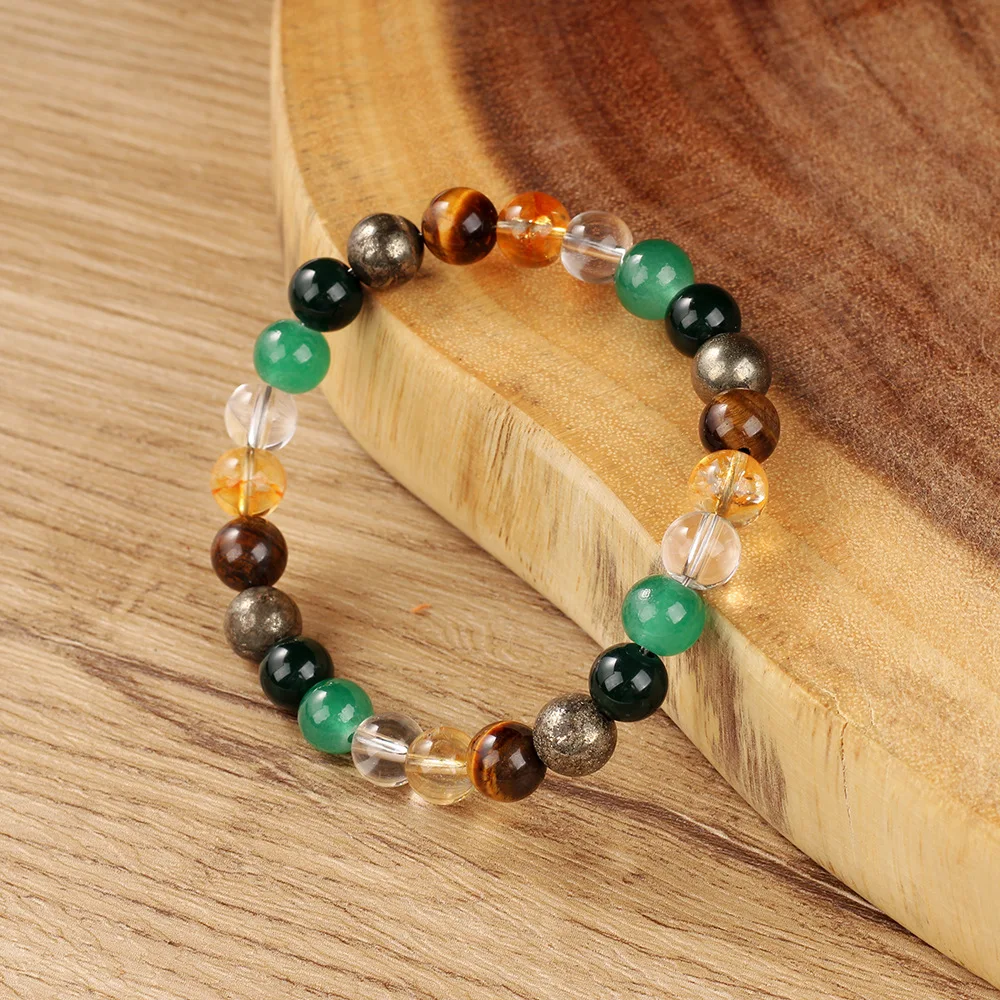MONEY MAGNET BRACELET Relaxing Success Enhancing natural stone  elastic beaded bracelets