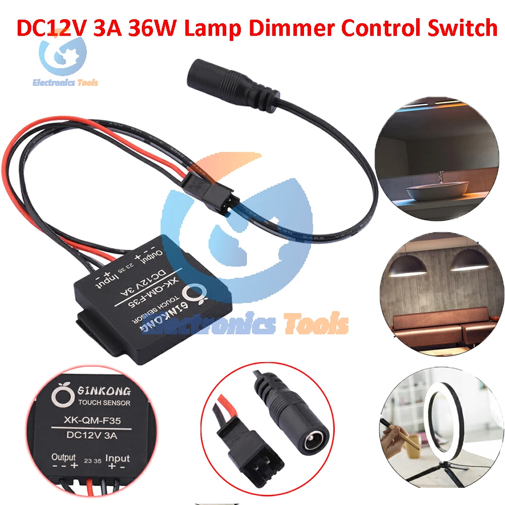 

DC12V 3A 36W сенсорный переключатель лампы, диммер, сенсорная панель, затемнение для стола, пола, стола, светильник в любой стиле