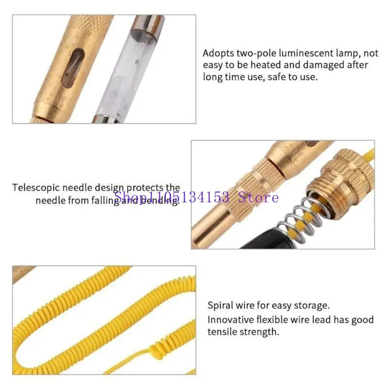 

hg89 Automobile Tester Light DC6/12/24V Circuit Tester, Heavy Duty Light Tester Tester Electric Test Pen