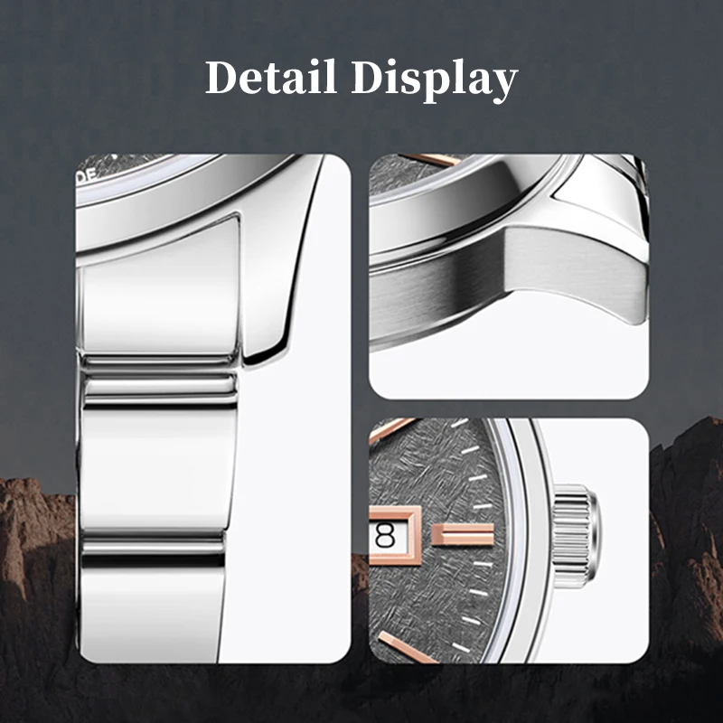 Seagull Taihang Mountain Minimalist Men\'s Automatic Mechanical Watch 40MM Sapphire Wristwatch Fashion Business 6165A 2024 New