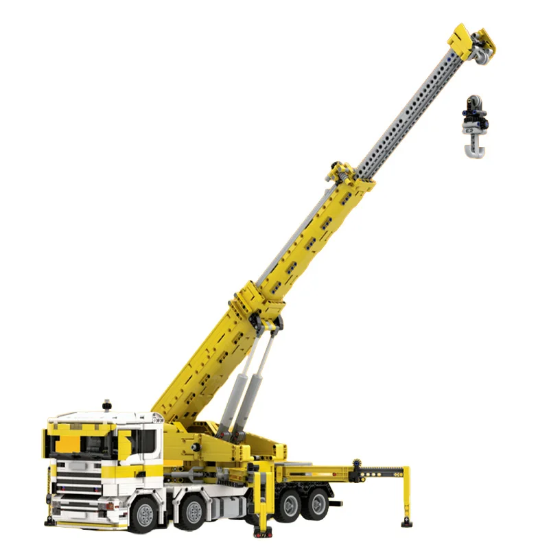 3517 elementów transportowy ciężarówka z dźwigiem MOC, konfigurowalny modułowy zestaw klocków, kreatywny projekt, klocki DIY, zabawka dla chłopców, prezent na festiwal