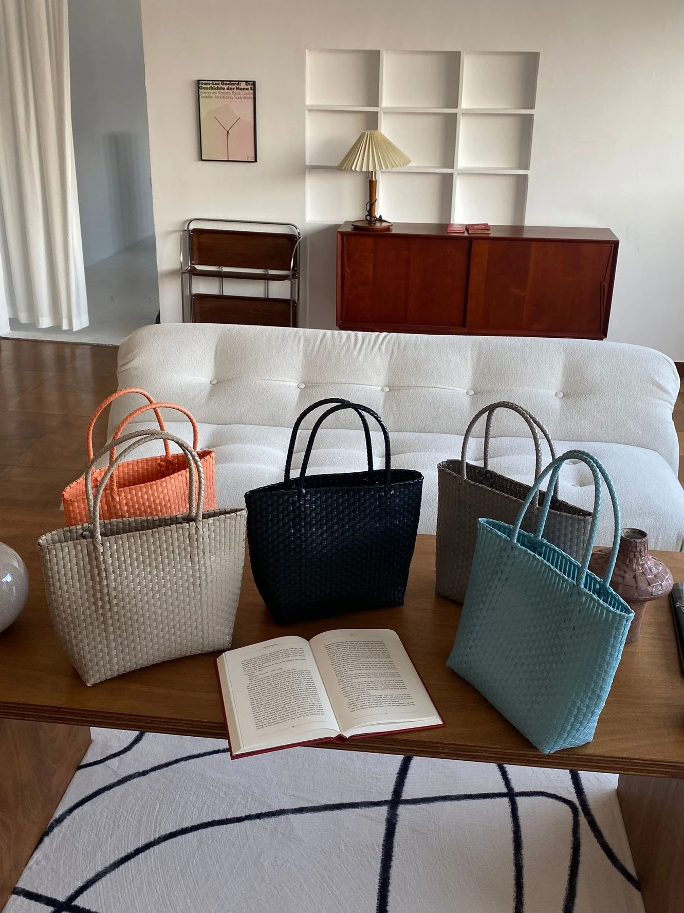 

Handwoven Summer Ins Sle Large Capaci Beach Bag Handheld Basket Tote Faionable Versatile Hanrted St Basket