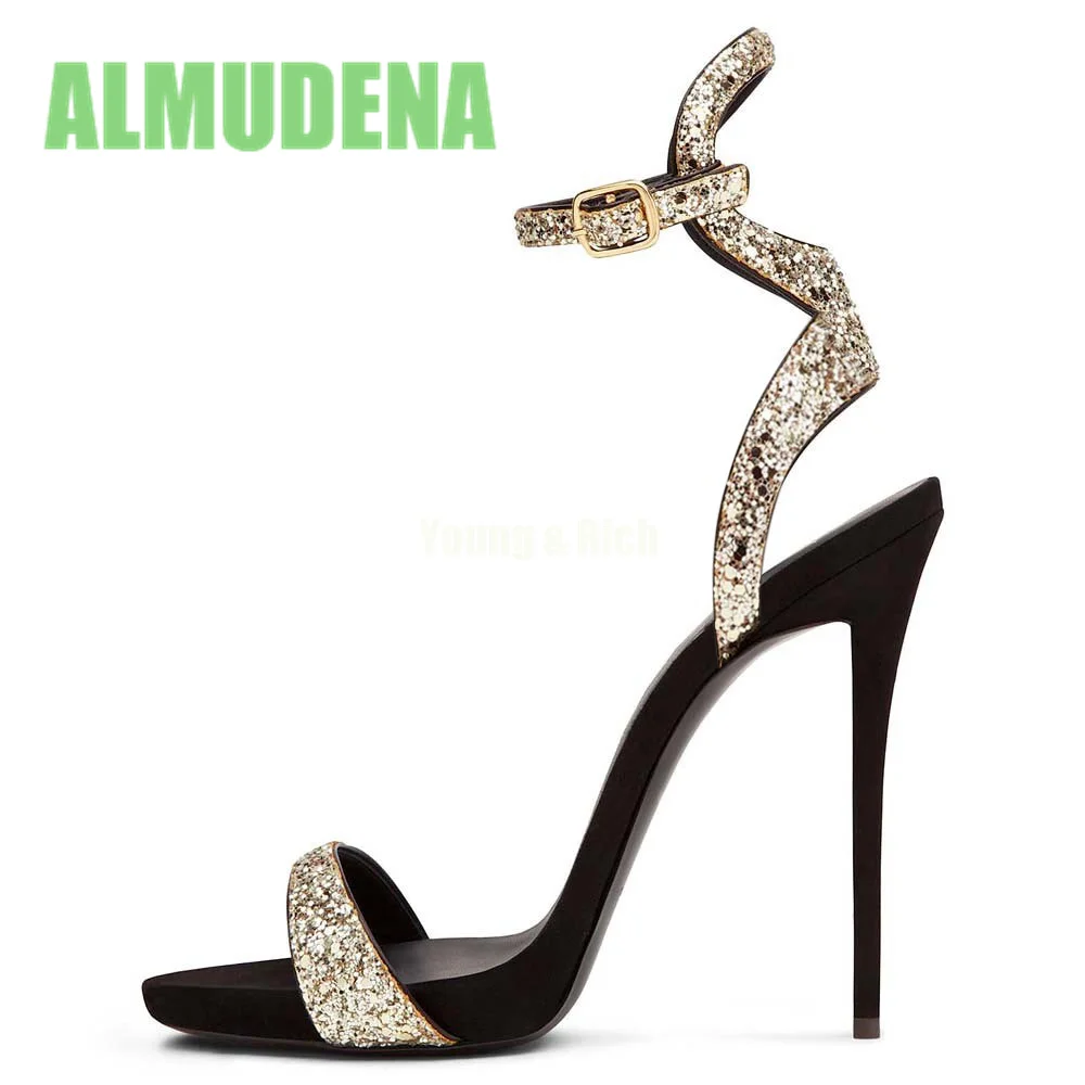 

Fish Mouth Roman Sandals Fashion Ankle Buckle Strap Design Stiletto High Heels Banquet Wedding Shoes Sandalia De Mujer Verano