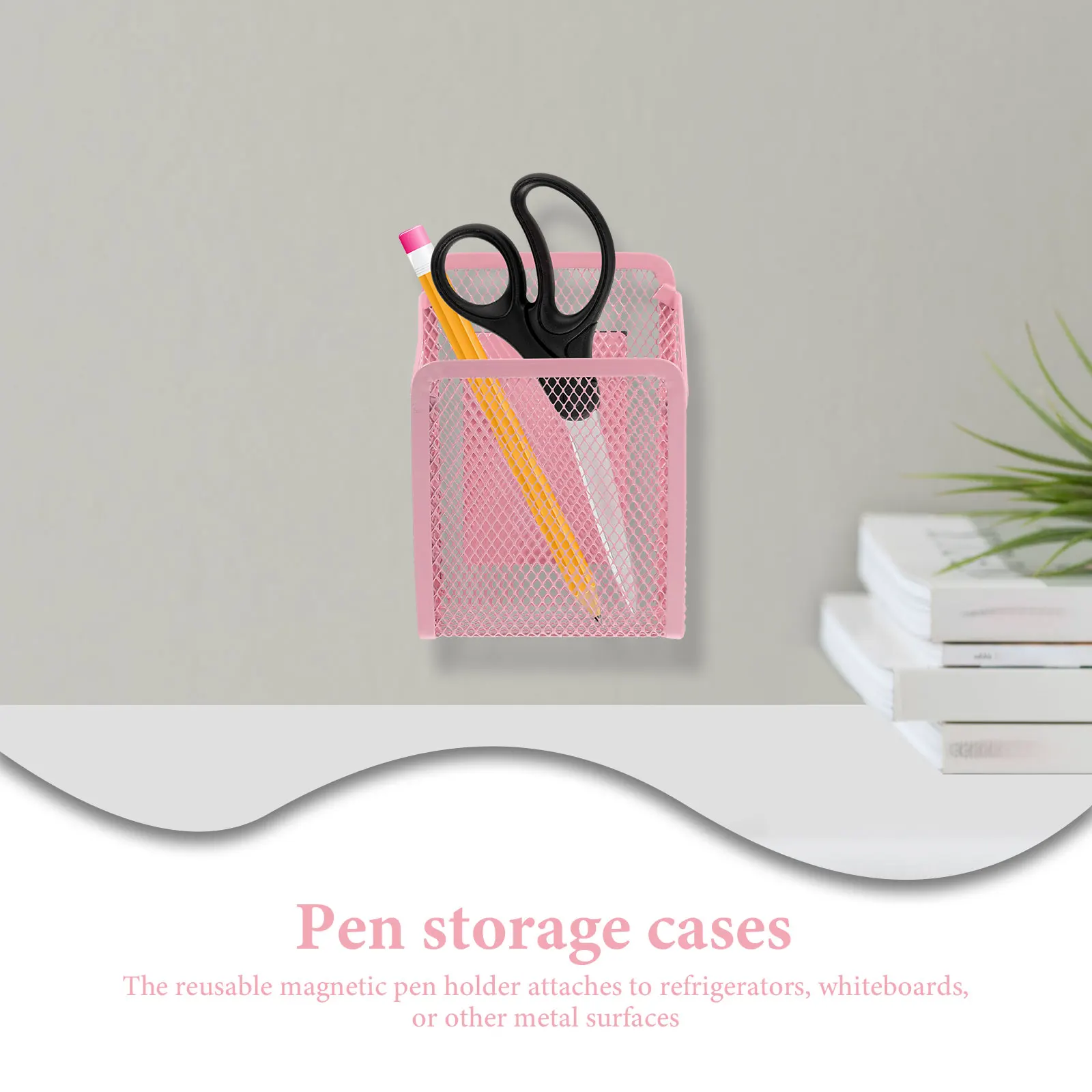 

Magnetic Pen Holder Organizer For Whiteboard Marker Storage Metal Pencil Container Reusable Stationery Holder Eraser Ruler Dry
