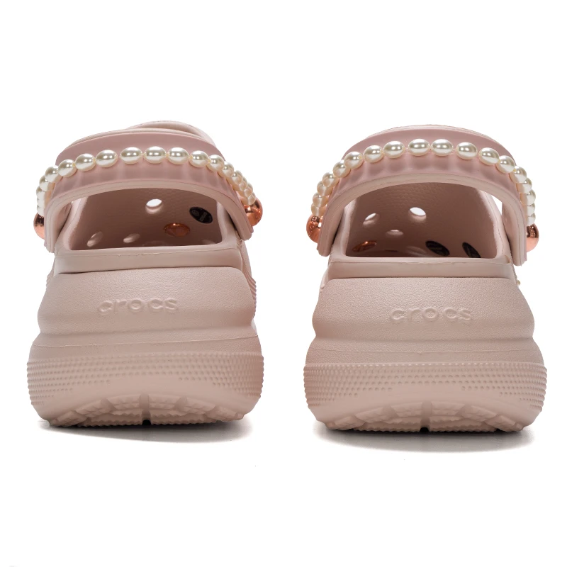 Crocs (Crocs) Men's and Women's Shoes Classic Clogs Butterfly Pearl Puff Clog Slippers 211539-6Ur