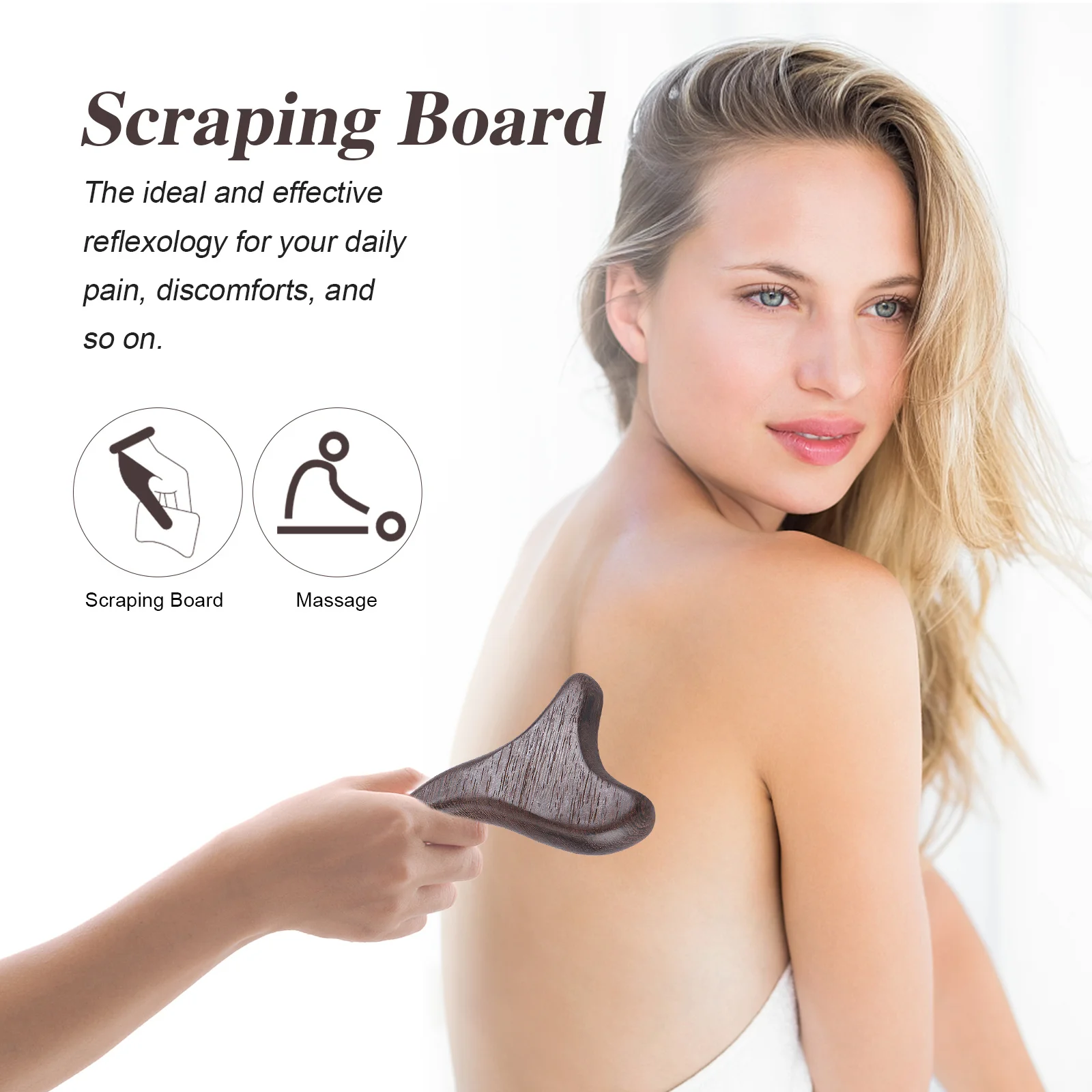 2 قطعة خشب الصندل غواشا كشط مجلس أداة تدليك خشبية الوخز بالإبر نقطة مدلك الوجه الرقبة الظهر القدم الجسم الاسترخاء