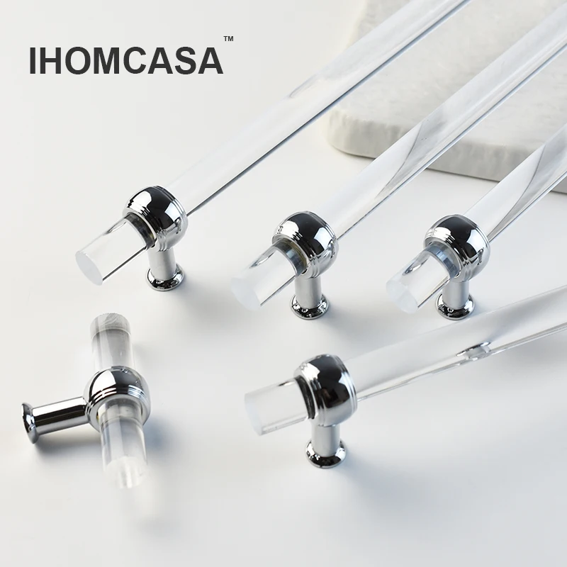 IHOMCASA Maniglie per mobili da cucina con barra a T in argento per armadi e cassetti maniglie per ante dell\'armadio dell\'armadio maniglie per