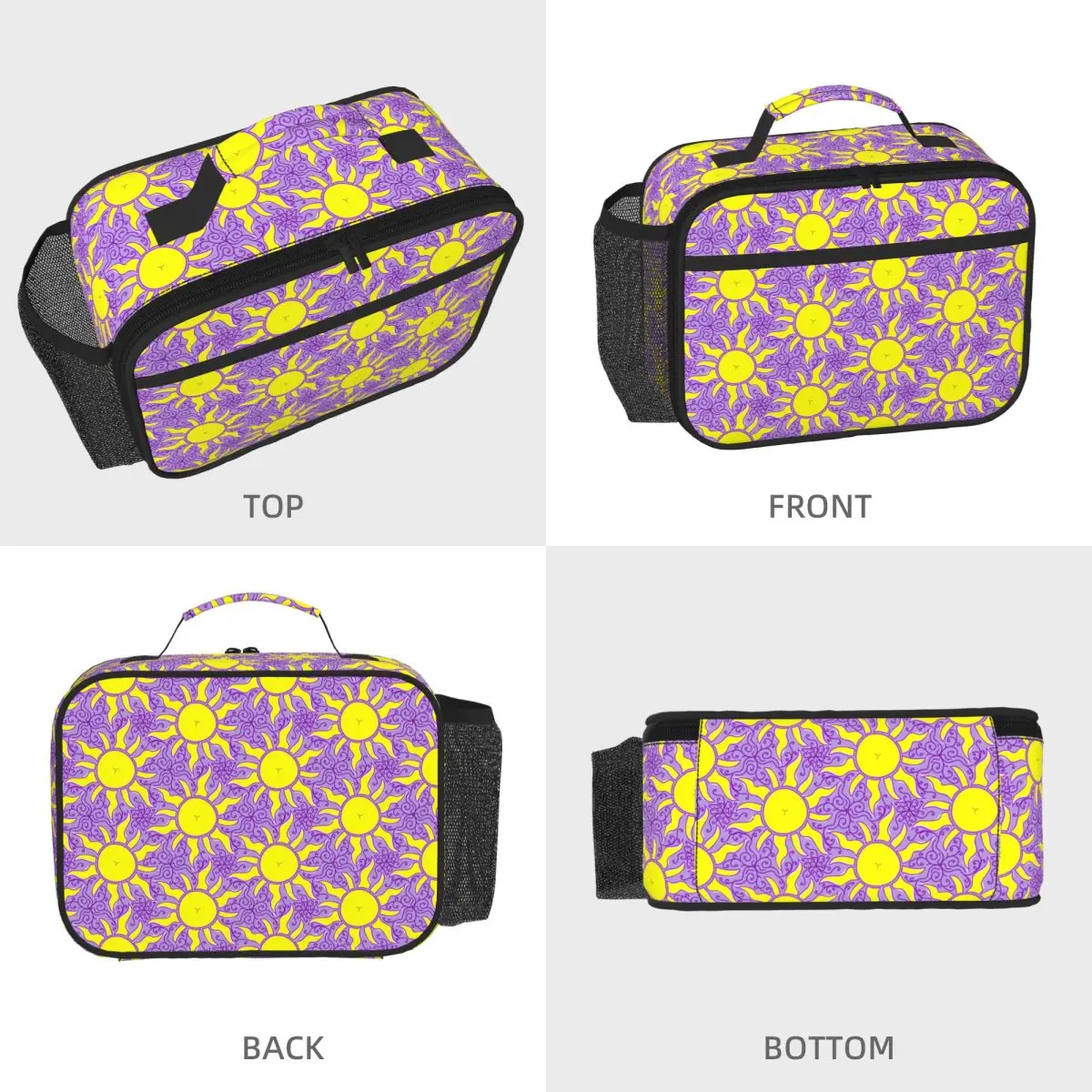 Rapunzel Sun Lantern Insulated Lunch Bag for Women Children Leakproof Food Boxes Thermal Lunch Box Tote