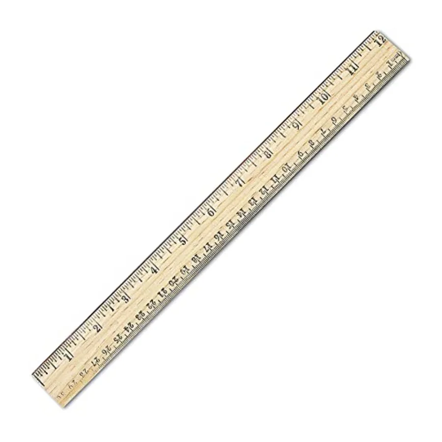 

12-Inch School Ruler with 16ths and Metric Measurement in Transparent Blue for Precise Academic Drawing and Writing Tasks