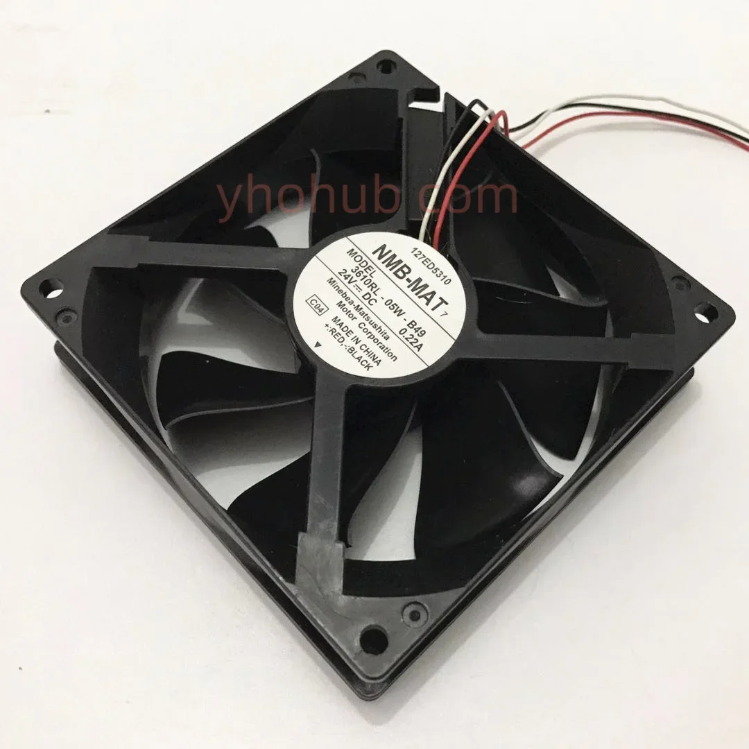 

NMB-MAT 3610RL-05W-B49 C04 DC 24V 0.22A 3-Wire 80X80X25mm Server Cooling Fan