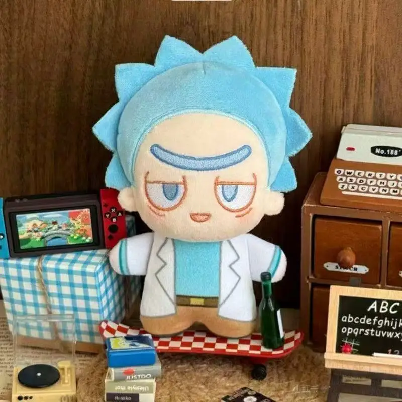 10cm Naughty Morty Plush Pendant Cute Anime Mini Ricks Fun Expression Stuffed Keychain Doll Toy Gifts Cartoon Periphery Toys