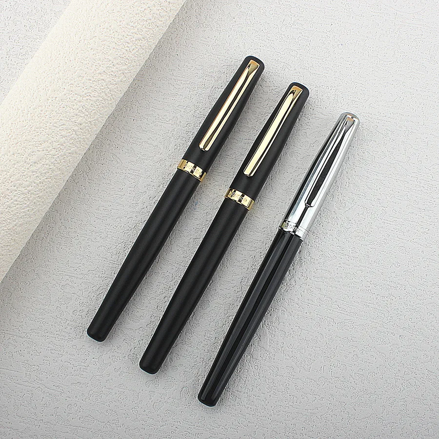 3 قطعة Duke 209 قلم الكرات الدوّارة الكلاسيكي برميل أسود ومشبك فضي قلم هدية للكتابة المتقدمة للأعمال والمكتب واللوازم المدرسية المنزلية