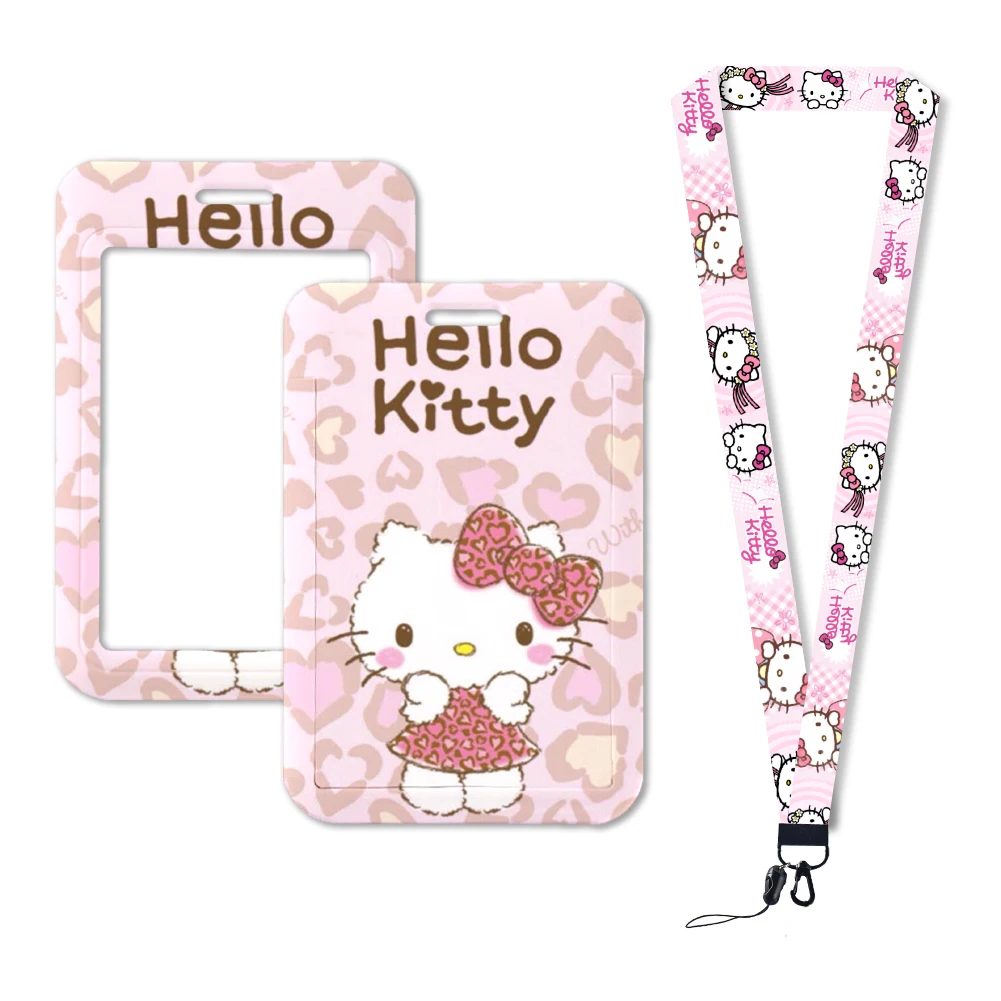 W Sanrio Caroon Lanyard untuk kunci leher tali ID lencana pemegang tali telepon gantungan kunci gantungan kunci tali gantungan kunci