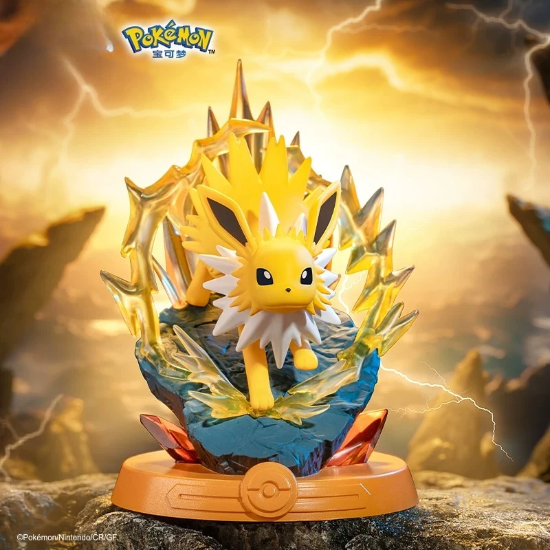 Pokémon Licensed Eevee Adventure Second Version Blind Box Eeveelutions Vaporeon Flareon Jolteon Leafeon Scene Display Ornament