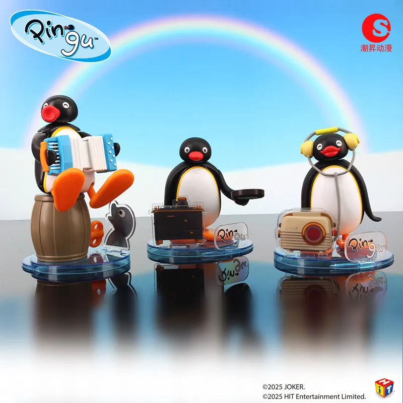 TrendySound Official Licensed Pingu Penguin Family Daily Life Series Mystery Box Wind Up Blind Box Anime Figure Gift
