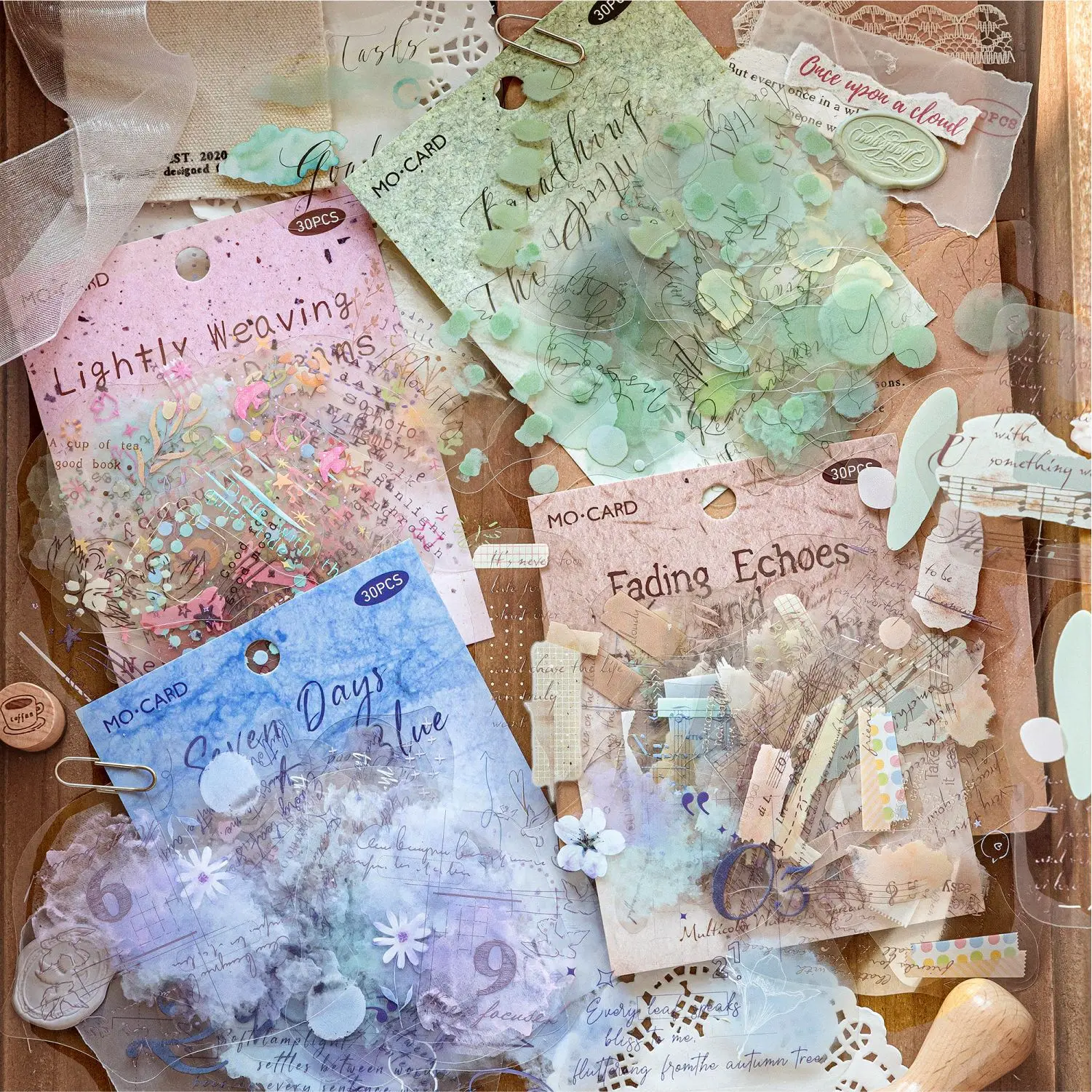 30pcs/1 lot Sticker Pack Multi-color Watercolor Spread Series INS Literary Gentle Hand Account DIY Decorative Stickers