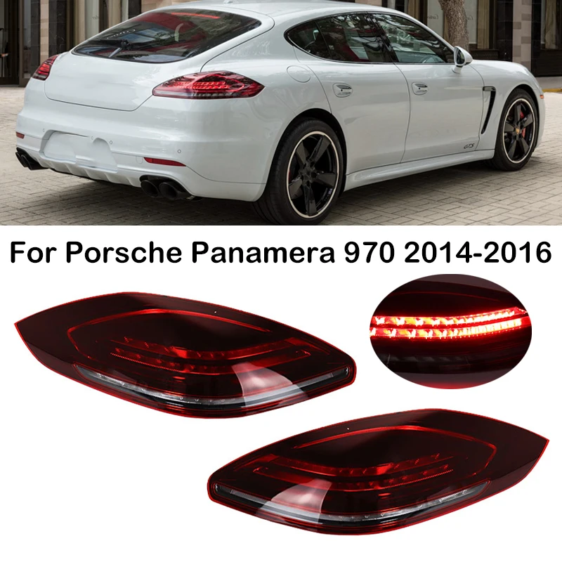 

For Porsche Panamera 970 2014 2015 2016 Smoke LED Rear Tail Light Warning Brake Lamp Turn Signal Light 97063199304 97063199404